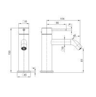 Смеситель для раковины Bossini Nobu на 1 отверстие цвет сталь нержавеющая арт-INZ201.075 — фото 2, Смесители для раковины