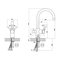 Смеситель для кухни Florentina Клио FL, серый шелк, арт-333.13Н.2123.307 — фото 2, Смесители для кухни