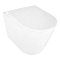 Унитаз подвесной Azario LANDER 345х490х350 безободковый, смыв "Скрытое Торнадо", с быстросъемным сиденьем "Микролифт" арт-AZ-2802E — фото 1, Подвесные унитазы