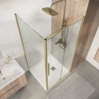 Товар: Душевое ограждение Niagara Nova (90х80х195) прямоугольник,раздвижная,золото сатин,стекло прозрачное,2 места арт-NG-44-9ASG-A80SG-34 - фото 6 Душевое ограждение Niagara Nova (90х80х195) прямоугольник,раздвижная,золото сатин,стекло прозрачное,2 места арт-NG-44-9ASG-A80SG-34 — фото 6, Прямоугольные душевые уголки