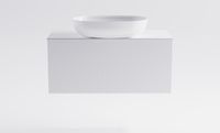 Товар: Тумба М-40 Slim 90см 1ящ белый мат./волна, раковина Атрия бел гл., столешница Solid бел гл. 4631177714634 - фото 1 Тумба М-40 Slim 90см 1ящ белый мат./волна, раковина Атрия бел гл., столешница Solid бел гл. 4631177714634 — фото 1, Тумбы с раковиной