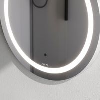 Универсальное зеркало с контурной LED-подсветкой, ИК- сенсором, круглое, 50 см арт-M85AMOX0501WG — фото 2, Зеркала в ванную комнату