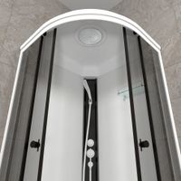 ДК Грэй-Вайт 90*90 А (7 мест+сифон D50, декор.крышка) арт-Щ0000067300 — фото 9, Душевые кабины