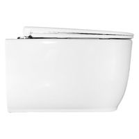 Унитаз подвесной Azario RIANO 350х490х350 безободковый, слив "Скрытое Торнадо", с быстросъемным сиденьем микролифт арт-AZ-2808E — фото 10, Подвесные унитазы