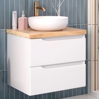 Тумба подвесная NORDIC 60 /правая/под столешницу из массива и накладную раковину /AQUA DE MARCO 2060CNOR/H/R — фото 1, Тумбы под раковину