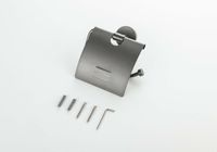 БЕТТА бумагодержатель с крышкой, оружейная сталь арт-AQ4609BGM — фото 2, Держатели туалетной бумаги