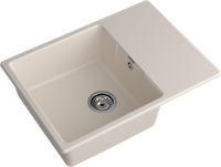 GRANFEST Мойка URBAN 668L 1-чаша+крыло 680*490мм белый арт.GF-UR- арт-668L белый — фото 1, Кухонные мойки