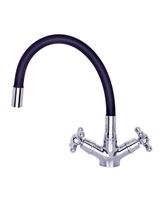 Товар: OneLife смеситель для кухни двухвентильный полимерный с гибким изливом, хром/черный арт-P03-007cr - фото 4 OneLife смеситель для кухни двухвентильный полимерный с гибким изливом, хром/черный арт-P03-007cr — фото 4, Смесители для кухни