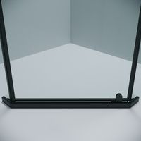 Душевое ограждение Grossman Pragma (90х90х195) трапеция,распашная,черный матовый,стекло прозрачное, 1 место арт-302.K33.03.9090.21.00 — фото 9, Душевые уголки трапеция