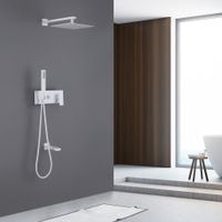 Товар: Душевая система ABBER Daheim AF8217W скрытого монтажа с изливом, белая матовая - фото 2 Душевая система ABBER Daheim AF8217W скрытого монтажа с изливом, белая матовая — фото 2, Встраиваемые душевые комплекты