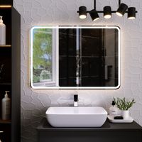 Зеркало с LED-подсветкой BALATON (100*70) /AQUA DE MARCO Bal100/70 — фото 1, Зеркала в ванную комнату