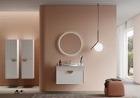 Тумба с раковиной ORKA Molino 80 подвесная, белый матовый, 2 ручки в комплекте золото и хром арт-5004580 — фото 1, Тумбы с раковиной