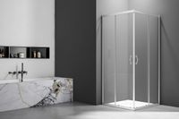 Душевой угол Veconi Rovigo RV-101, 900x800x1900, хром, стекло прозрачное RV101-8090-01-C4 — фото 2, Прямоугольные душевые уголки