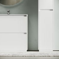 Тумба под раковину SANCOS Libra Floor напольная, 890х450х840, c двумя ящиками оснащенными доводчиками, белый глянец , арт. арт-LB90FW — фото 7, Тумбы под раковину