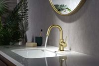 AQ1307BG ЕВРОПА смеситель для раковины, без донного клапана, шлиф. золото — фото 2, Смесители для раковины