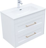 Товар: Тумба с раковиной Aquanet Бостон new 80 (Flat) цв.белый сатин, ручки золото 00347847 - фото 6 Тумба с раковиной Aquanet Бостон new 80 (Flat) цв.белый сатин, ручки золото 00347847 — фото 6, Тумбы с раковиной