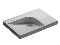 Товар: Раковина HATRIA GRANDANGOLO Y0XK01 подвесная или на тумбу без отверстия с переливом цвет белый - фото 1 Раковина HATRIA GRANDANGOLO Y0XK01 подвесная или на тумбу без отверстия с переливом цвет белый — фото 1, Раковины подвесные