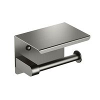 AQ4939BGM ЕВРОПА бумагодержатель с полкой, оружейная сталь — фото 1, Держатели туалетной бумаги