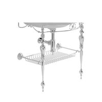 BELLA Консоль напольная 73 см. ажурная с решеткой, хром 20709 — фото 1, Консоли для раковины