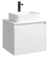 Товар: Подвесная тумба 60 см с двумя ящиками: основной и внутренний, скрытый за фасадом. Цвет белый; с умывальником арт-MOB0106W+MOB0706W - фото 6 Подвесная тумба 60 см с двумя ящиками: основной и внутренний, скрытый за фасадом. Цвет белый; с умывальником арт-MOB0106W+MOB0706W — фото 6, Тумбы с раковиной