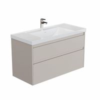 Тумба с раковиной Aquanet Nova Lite 2.0 110 2 ящ. цв. бежевый 00365916 — фото 2, Тумбы с раковиной