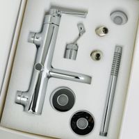 ERMITAGE MINI См-ль д/ванны моноком. внешний, с ручным душем, ручка латунь, хром арт-31416 — фото 4, Смеситель для ванны