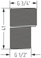 Товар: Эксцентрик Комплект эксцентриков Стилье (G 3/4" НР х G 1/2" НР) / 2 шт. Без покрытия 02104-1234 - фото 1 Эксцентрик Комплект эксцентриков Стилье (G 3/4" НР х G 1/2" НР) / 2 шт. Без покрытия 02104-1234 — фото 1, Комплектующие для полотенцесушителей