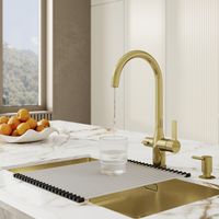 Смеситель для кухни с каналом для фильтрованной воды, матовое золото, Pure, IDDIS арт-PURMGFJi05 — фото 1, Смесители для кухни