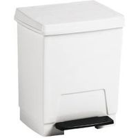 Контейнер для мусора пластиковый белый 23 л.с педалью 14026.W — фото 1, Мусорные ведра