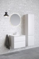 Пенал ВЕГА 35 см, 2 двери, цвет белый матовый, петли слева AQ70035L-MW — фото 3, Пеналы для ванной комнаты