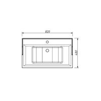 раковина 800x460x220 Y-080B — фото 1, Раковины встраиваемые сверху