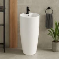 Раковина напольная Azario Tea 450х450х845 отдельностоящая, белый арт-AZ-M30148 — фото 5, Раковины напольные