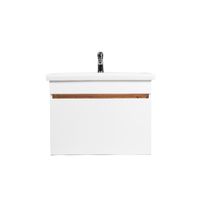 Тумба под раковину VIANT МАЛЬТА 80 подвесная белый/дуб вотан арт-VMAL80CO-T1YP — фото 3, Тумбы под раковину