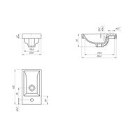 Раковина Cersanit Como , 40 см арт-UM-COM40/1 — фото 2, Раковины подвесные