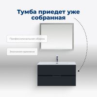 Товар: Тумба под раковину Aquanet Алвита New 100 2 ящика, антрацит арт-00277519 - фото 7 Тумба под раковину Aquanet Алвита New 100 2 ящика, антрацит арт-00277519 — фото 7, Тумбы под раковину