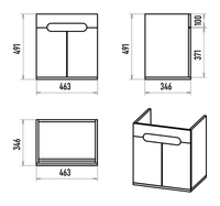 Тумба под раковину арт-Э-Ска01050-011П — фото 5, Тумбы под раковину