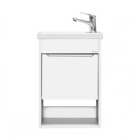 Тумба-умывальник ХОУП 40, 1 дв., подвесная, белый матовый (под раковину МИРАНДА 40) 1A287101HP2B0 — фото 2, Тумбы под раковину