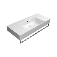 Товар: раковина подвесная/накладная KUBE X 100x47 белый арт-9451111 - фото 3 раковина подвесная/накладная KUBE X 100x47 белый арт-9451111 — фото 3, Раковины подвесные