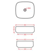 Раковина Artceram Cognac Quadro накладная цвет denim COL007 37 00 — фото 1, Раковины накладные