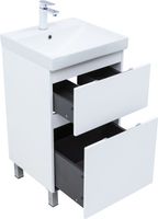 Товар: Тумба с раковиной Aquanet Алвита new 50 (Flash) напольная 2 ящ. цв. белый матовый 00345683 - фото 5 Тумба с раковиной Aquanet Алвита new 50 (Flash) напольная 2 ящ. цв. белый матовый 00345683 — фото 5, Тумбы с раковиной