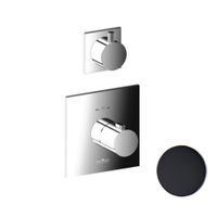 Смеситель для душа встраиваемый с термостатом Webert Elio EL971302560, черный — фото 1, Смеситель для душа