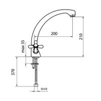 Товар: Смеситель для кухни Webert Armony , хром арт-AM780302015 - фото 2 Смеситель для кухни Webert Armony , хром арт-AM780302015 — фото 2, Смесители для кухни
