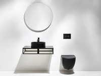 КОМПЛЕКТ Унитаз SIMAS TREVI подвесной безободковый с сиденьем с крышкой с микролифтом цвет черный матовый TR18/F85.NM+TR004.NM TR18/F85.NM+TR004.NM — фото 4, Подвесные унитазы