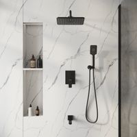 Душевая система скрытого монтажа Grossman Classic черный матовый,1 место арт-501.K35.04.210 — фото 3, Встраиваемые душевые комплекты