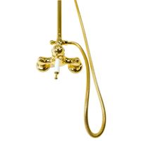 OXFORD Душевой настенный гарнитур (см-ль д/душа терм./колонна ARCO/верхн.душ/шланг/ручн.душ),золото 31864 — фото 4, Душевые гарнитуры