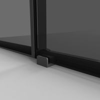 Дверь в нишу Niagara Nova NG-85-9TB (90х195) черный матовый,стекло тонированное,дверь раздвижная,1 место — фото 9, Раздвижные душевые двери