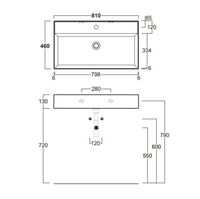 Раковина SIMAS AGILE подвесная или накладная с одним отверстием цвет темно-синий матовый арт-AG81.NAVYMATT — фото 2, Раковины накладные