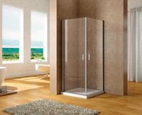 Душевой уголок Aquanet Cinetic 90х90,прозрачное стекло арт-AE12-N-90H190U-CT-2 шт — фото 2, Прямоугольные душевые уголки