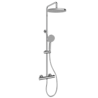 Душевая стойка Sancos Teo c термостатом, с регулировкой по высоте, цвет хром, арт. SC11001CH — фото 1, Душевые стойки