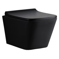 Товар: Унитаз подвесной Azario Teramo 490*340*350 безободковый, с сидением микролифт, черный матовый арт-AZ-052-MB - фото 5 Унитаз подвесной Azario Teramo 490*340*350 безободковый, с сидением микролифт, черный матовый арт-AZ-052-MB — фото 5, Подвесные унитазы